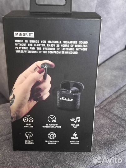 Продам новые наушники minor 3 marshall