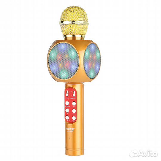Беспроводной караоке-микрофон Wster WS-1816 золото
