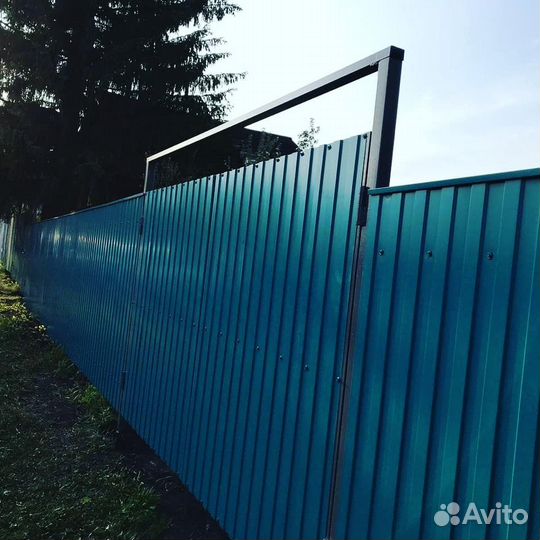 Забор из профлиста под ключ