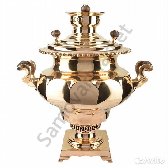 Самовар дровяной 6 л «Репка гранная», томпаковый