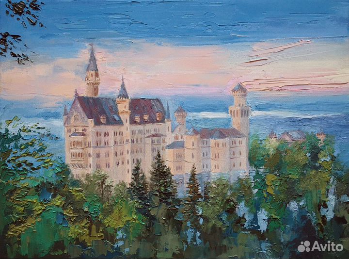 Картина маслом Пейзаж Природа Замок