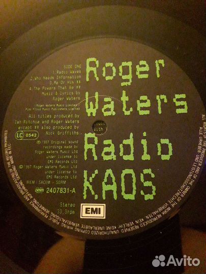 R.waters,D.gilmour,R.wright 6 L.P