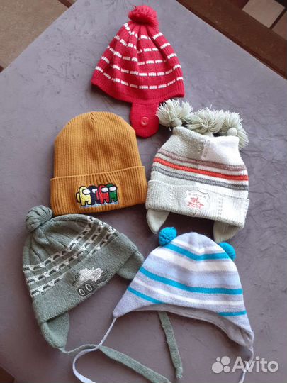 Детские шапки на весну, от 0+ и старше, много