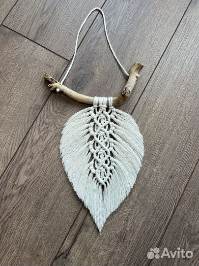 Макраме панно листья hm home zara home