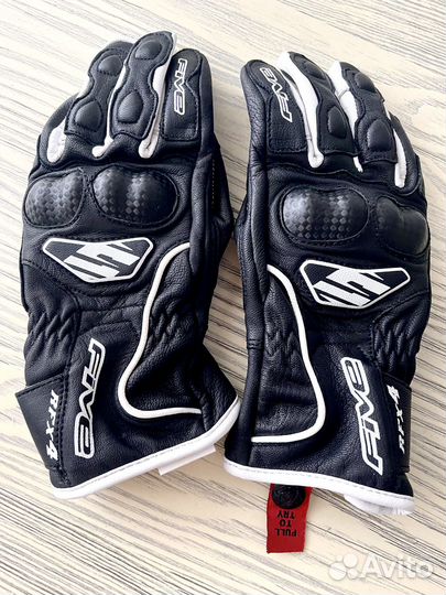 Мотоперчатки five RFX4 черно-белые