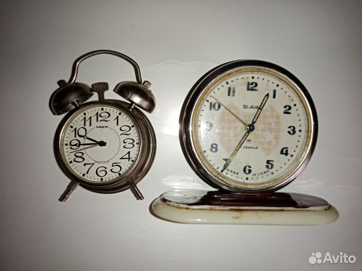 Будильник механический СССР ракета и слава
