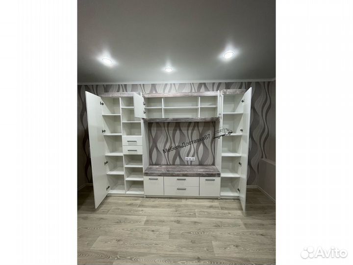 Гостиная модульная (2,7м) белый+рокпорт (сонома)