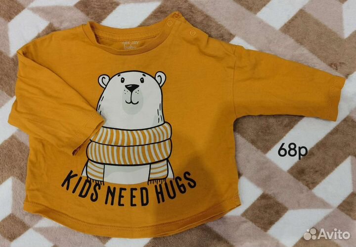 Лонгслив (2 шт) на мальчика 68