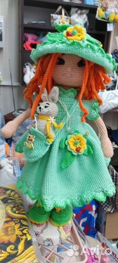 Кукла вязаная крючком -ручной работы
