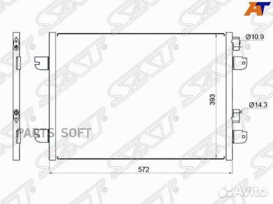 Радиатор кондиционера Рено Логан 08