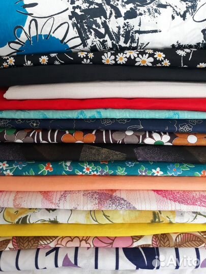 Отрезы тканей ситец, бязь, фланель