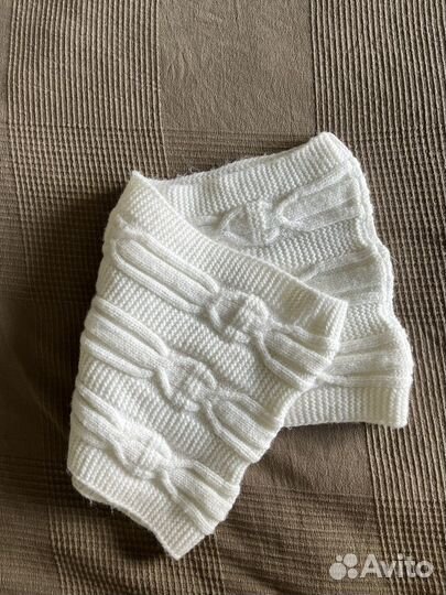 Снуд белый вязаный