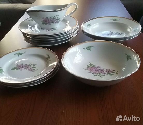 Сервиз столовый тарелки Дулево Сирень
