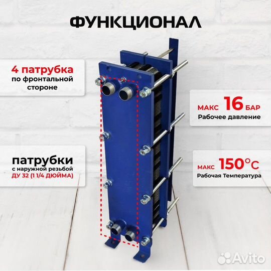 Теплообменник SN08-50 для отопления 1750 м2 175кВт