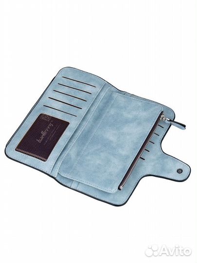 Женское портмоне клатч, светло-голубой