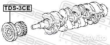 Шкив коленвала 2C/3CE TDS3CE Febest