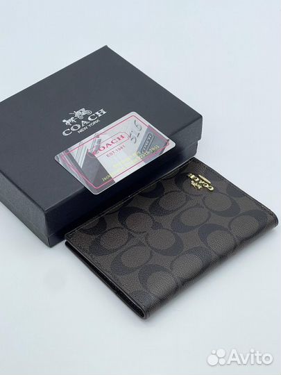 Обложка на паспорт Coach канва кожа