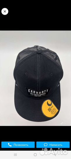 Кепка Carhartt cap Canvas MeshBack Crafted Patch