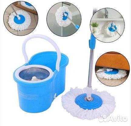 Швабра с отжимом и ведром