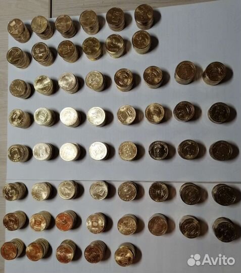 Полный набор монет гальваника (Гвс, Даты, Чт, Гтд)
