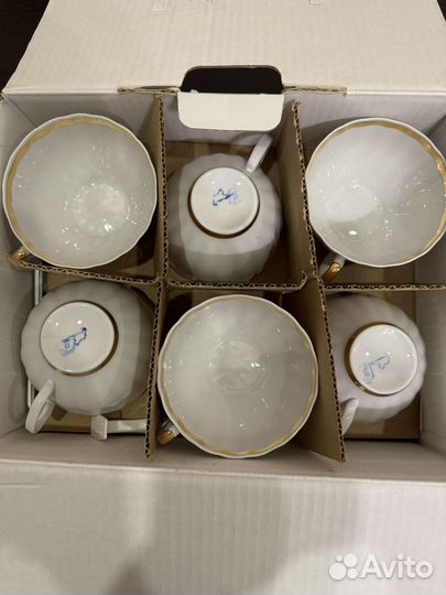 Чайный сервиз, новый. Дулевский фарфор