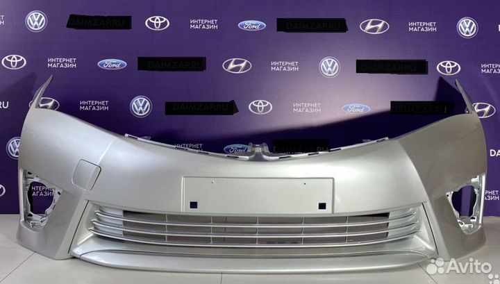 Бампер передний Toyota Corolla 14-17 серебристый