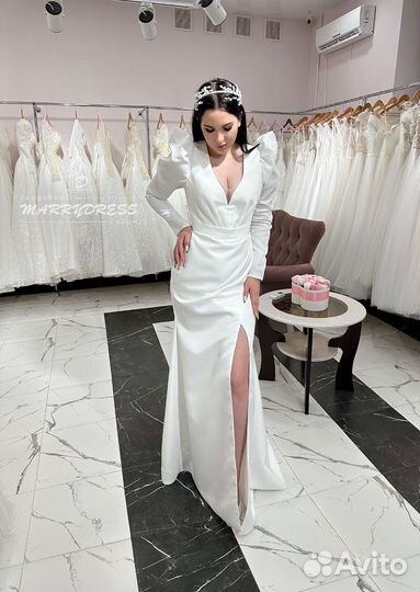 Свадебное платье рыбка в стиле минимализм