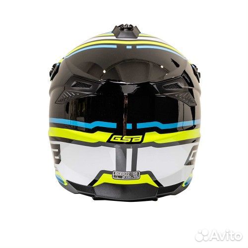 Новый Шлем GSB XP-20 blue/giallo (L, XL, XXL)