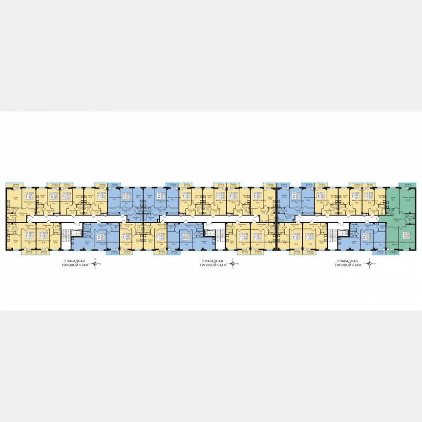 1-к. квартира, 58,3 м², 9/10 эт.