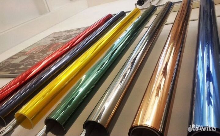 Пленка зеркальная на окна от солнца тонировка золо