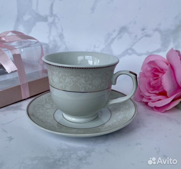 Чашка с блюдцем набор чайная пара