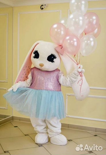 Зайка, ростовая кукла, экспресс поздравление