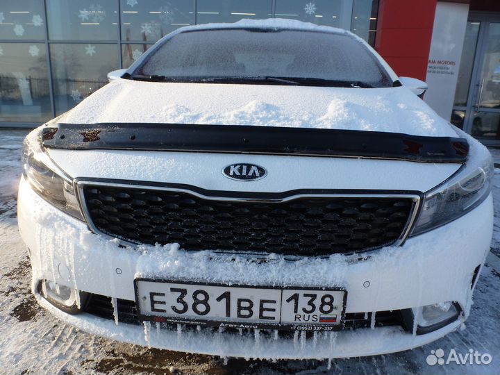 Дефлектор капота (Classic полупрозрачный) Kia Cerato