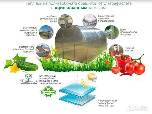 Теплицы из поликарбоната усиленные