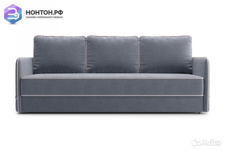 Диван еврокнижка Энерджи 3-х местный темно-серый