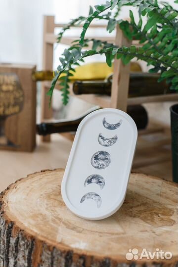 Поднос, подставка, силуэт, Луна, фазы Луны