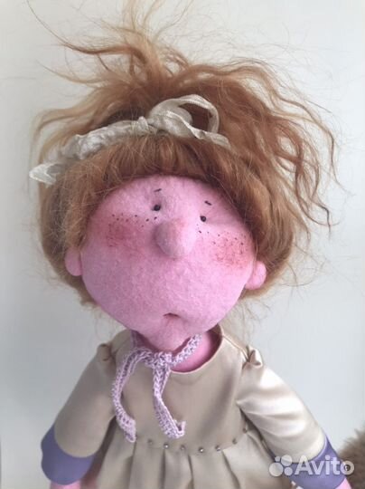 Интерьерная кукла с питомцем