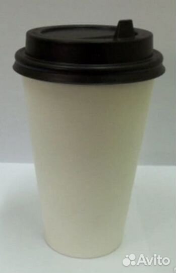 Бумажные стаканы 350 мл + крышка