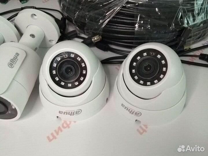 Полный комплект видеонаблюдения 6 камер