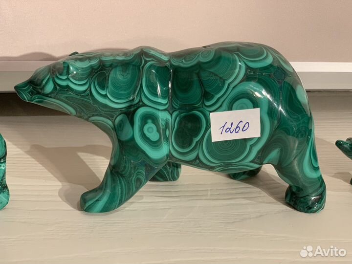 Фигурки из малахита «Медведь»