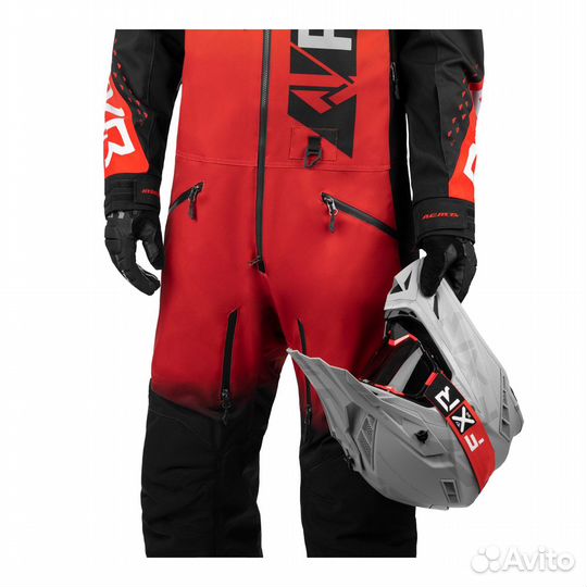 Комбинезон FXR Helium без утеплителя Red Fade/Blac