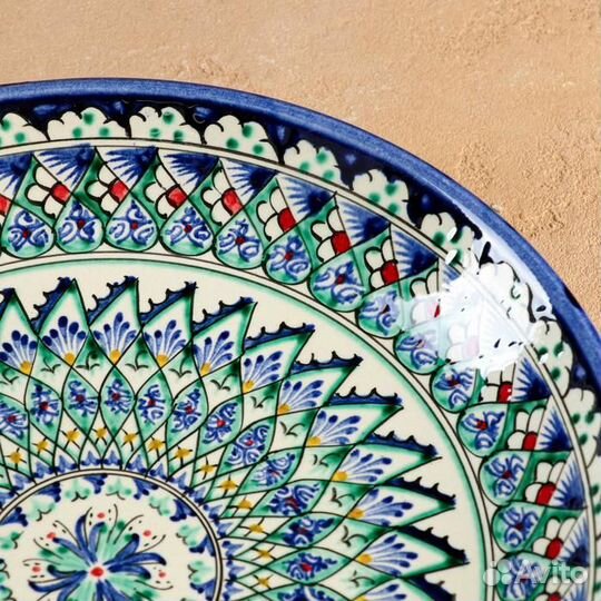 2 шт. Ляган Риштанская Керамика 'Узоры', 25 см, си