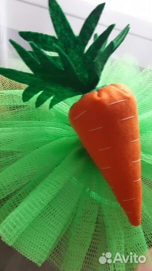 Ободок и заколка морковка, свекла, редиска