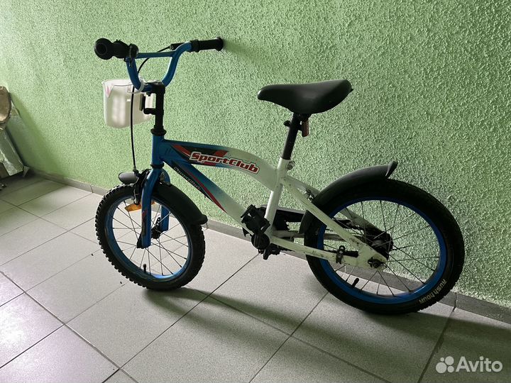 Детский велосипед синий 5-8 лет