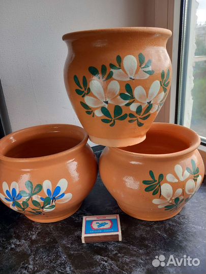 Набор керамических горшков
