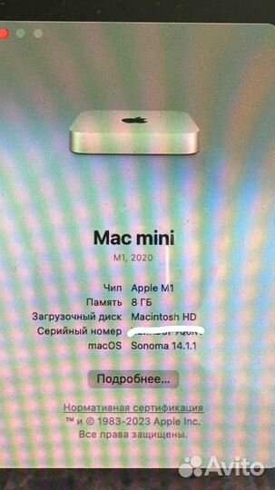 Mac Mini M1 2020 8gb бу