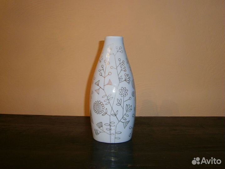 Ваза Полевые цветы лфз Городецкий золотая ветка