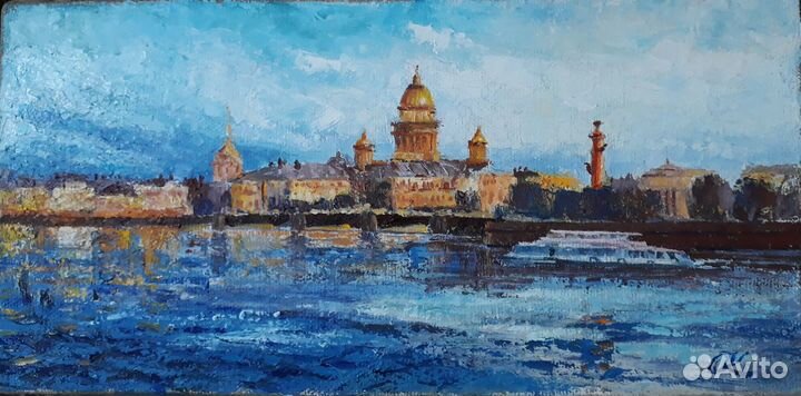 Картина маслом городской пейзаж 