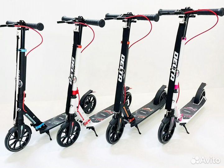 Самокат с ручным тормозом взрослый детский