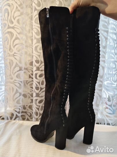 Сапоги ботфорты, еврозима, размер 35